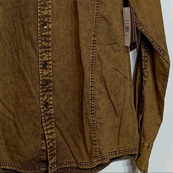 NWT Outback Trading Co Brown Button Down Shirt - Picture 8 of 9